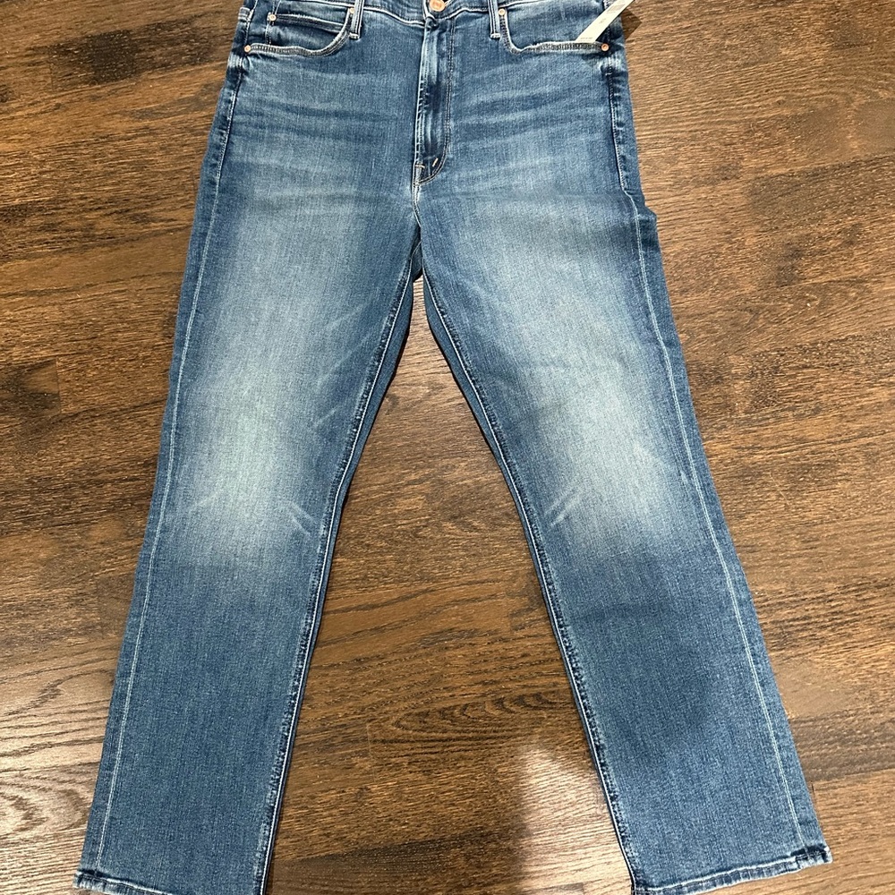 MOTHER Mid Rise Dazzler Jeans. Color Healing Jar.